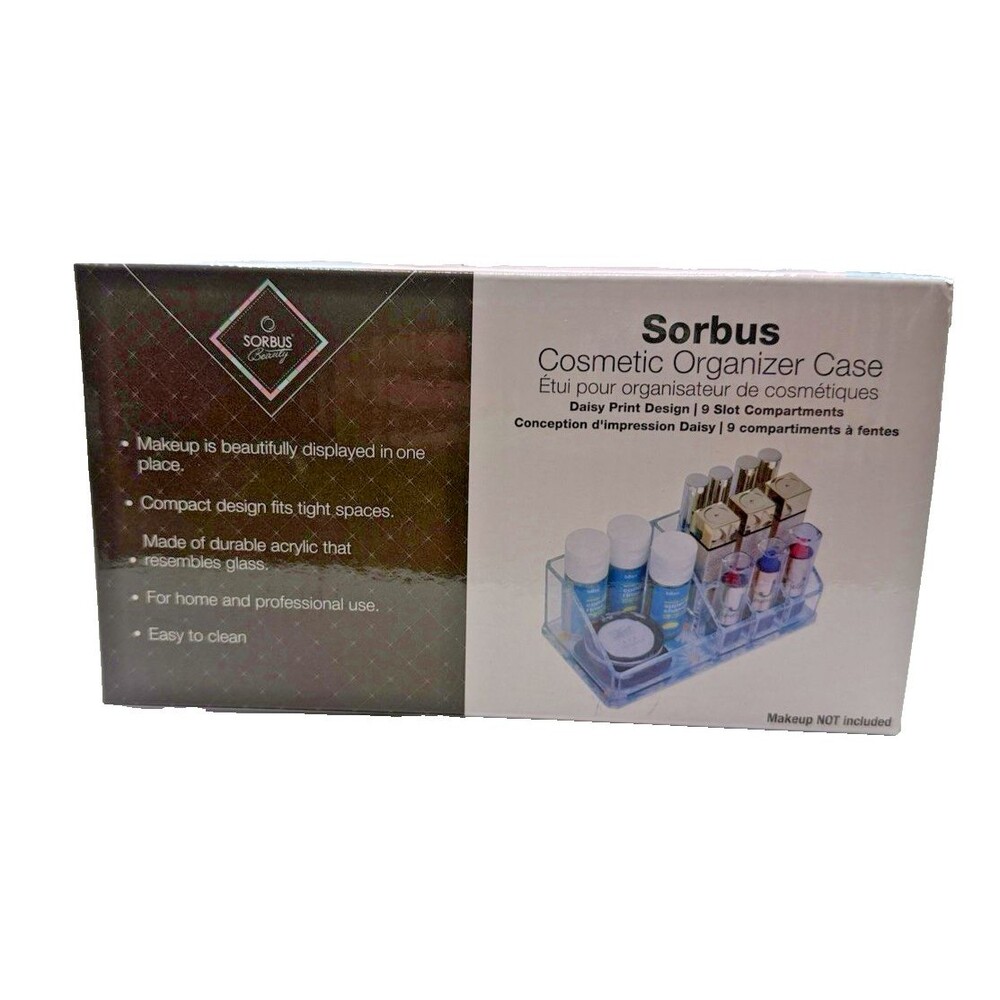 Acrylic Makeup Organizer Sorbus SB1032DSY Clear 9 Compartment Holder